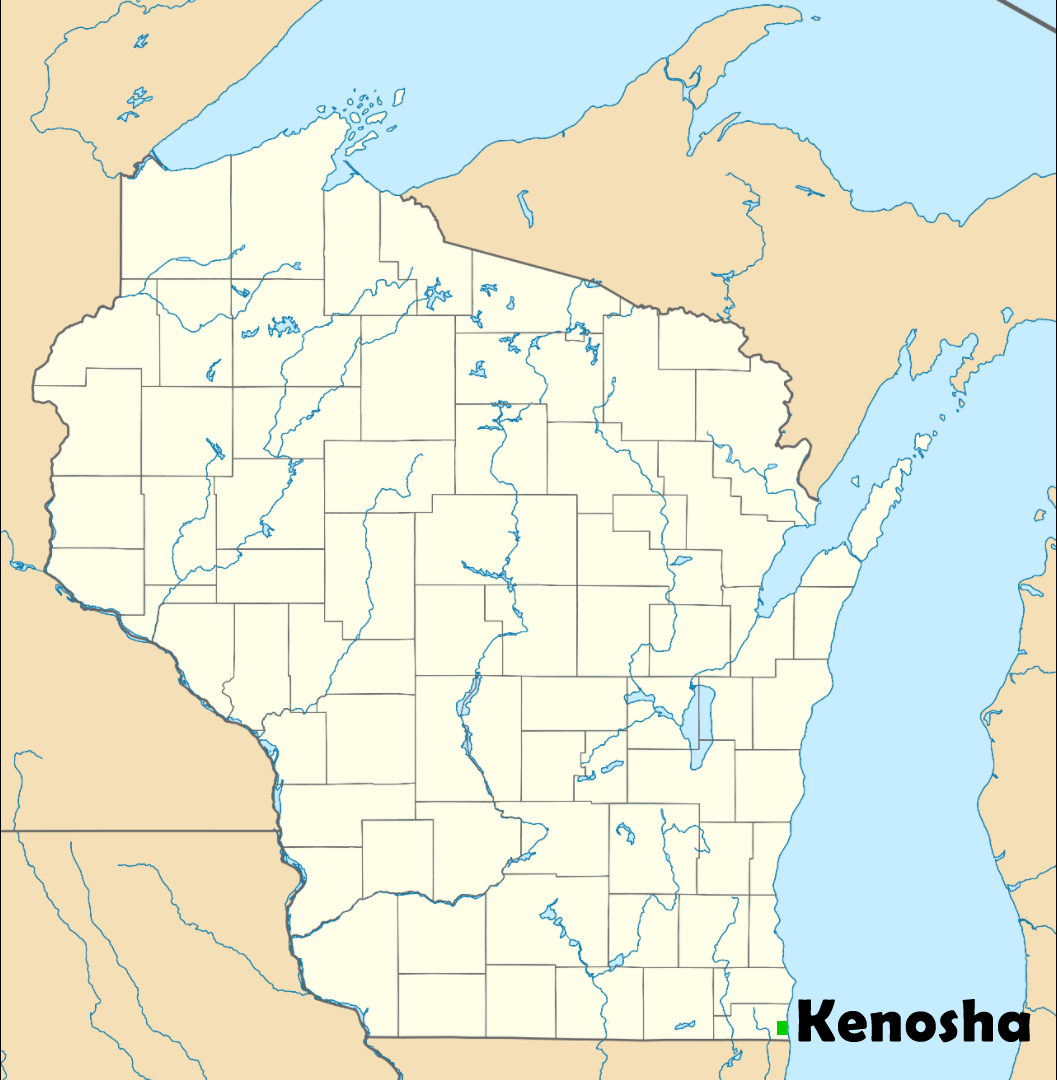 Kenosha Blank Map   Wisconsin